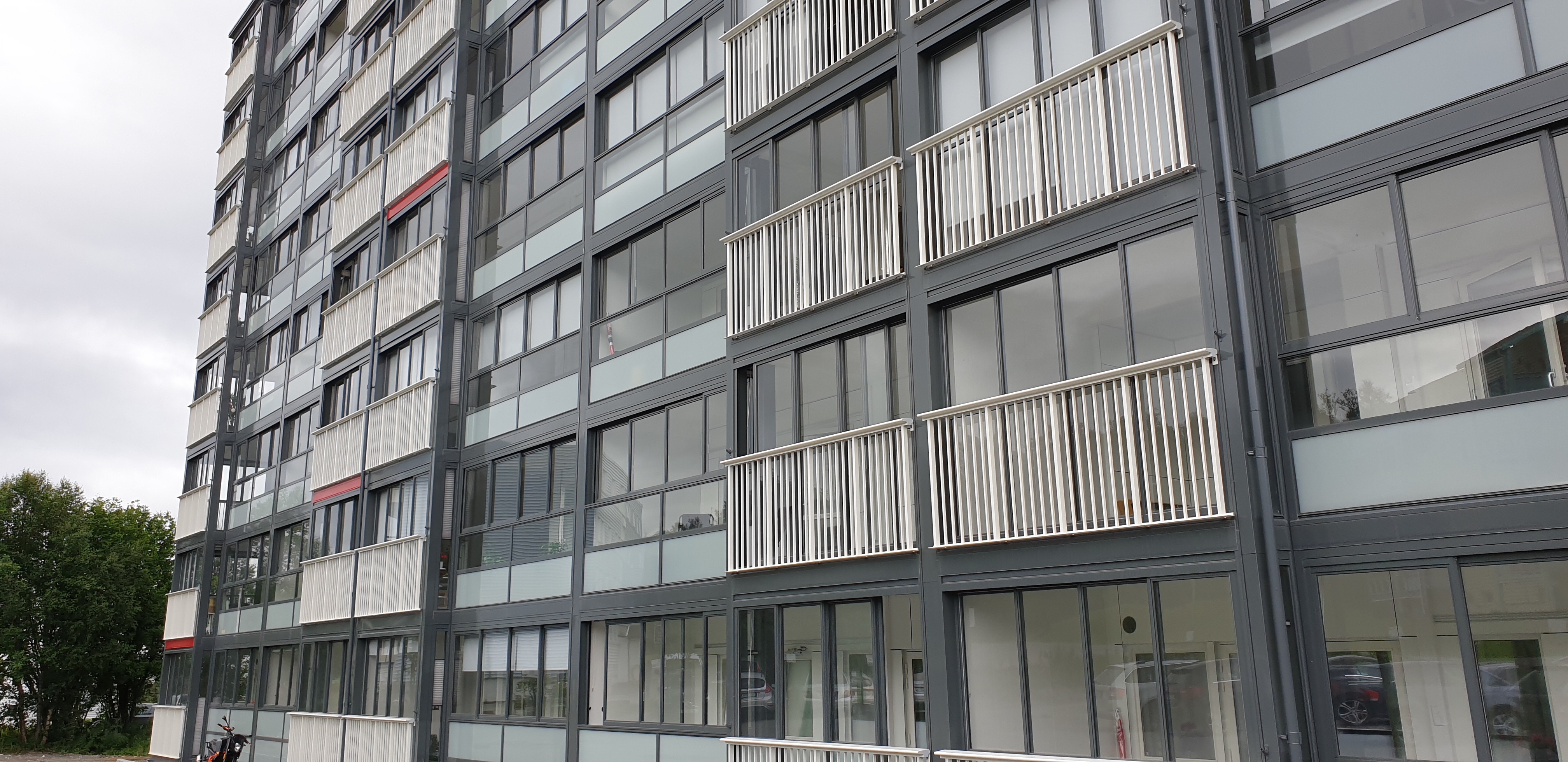 Måsevegen borettslag fasade. Foto.