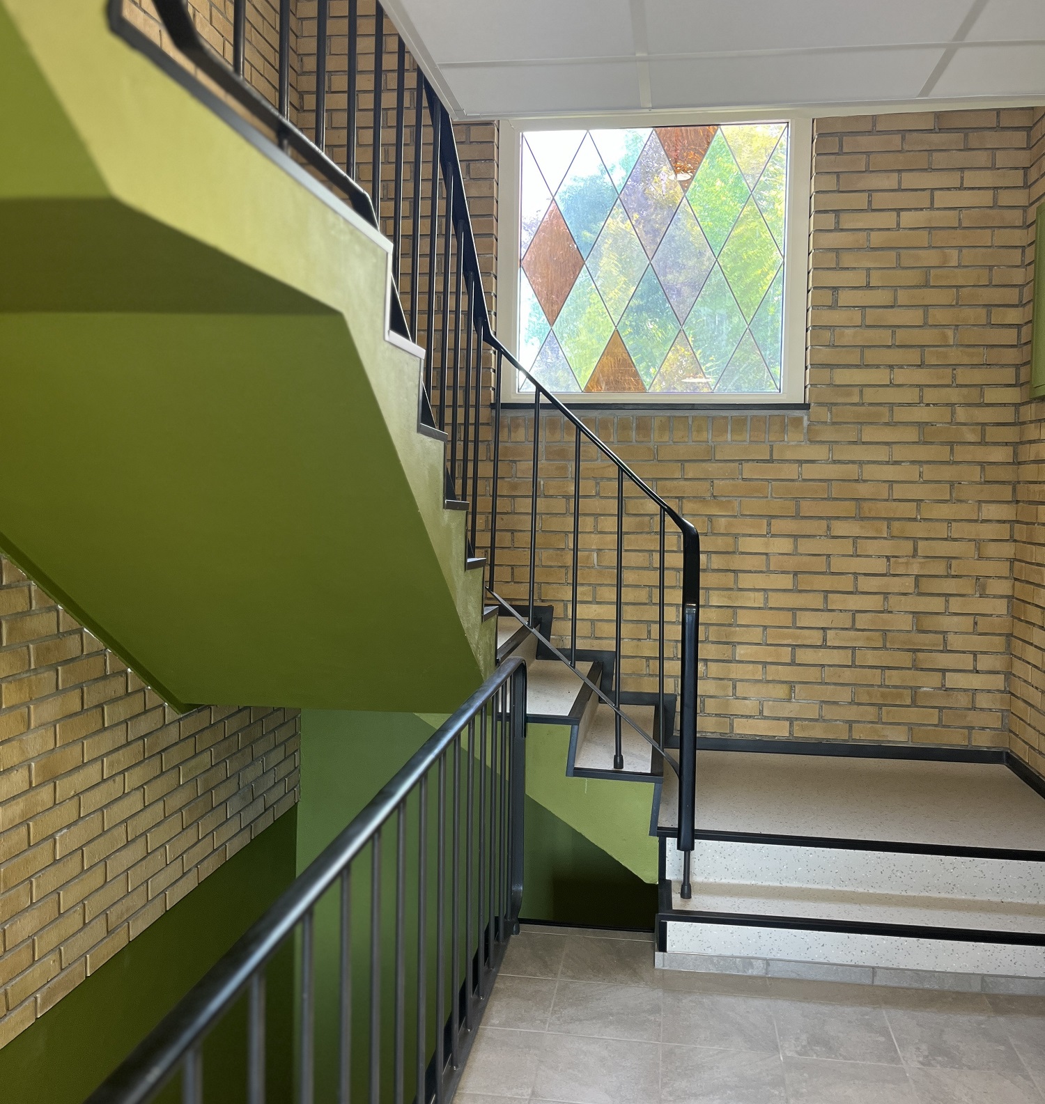 Trappehus i bygget. Foto.